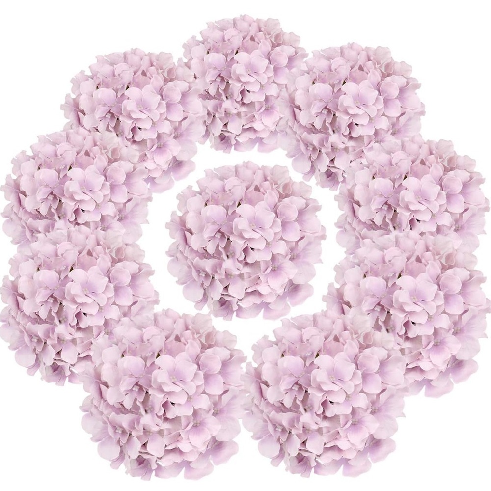 Set of 10 | Lilac Purple Hydrangeas Flowers Wedding Bouquets Centerpiece